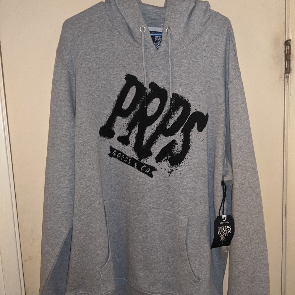 PRPS Goods & Company Gray Pullover Hoodie size 2xl NWTs